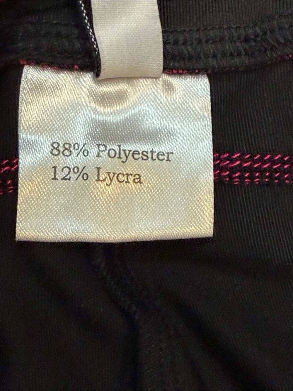 Sugar Pocket Girls Black Pink Colorblock Athletic Capri Leggings XL